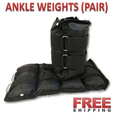 Ankle Weights 10 lbs, 12 lbs, 14 lbs, 16 lbs Pairs Adjustable Strap Gym Workouts