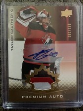 2021 Upper Deck Team Canada Juniors Premium Auto Patch /199 #15 Taylor Gauthier