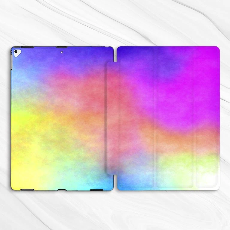 Rainbow Abstract Watercolor Case For iPad 10.2 Air 3 4 5 Pro 9.7 11 12.9 Mini - Image 4 of 4