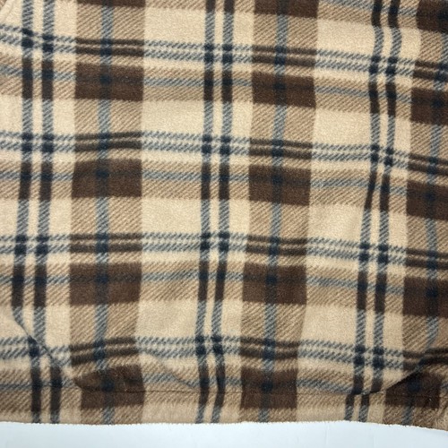 Vtg 90s Women Rain Reversible Plaid Brown Tan Fleece Rain Hoodie jacket Size XL - Picture 14 of 14