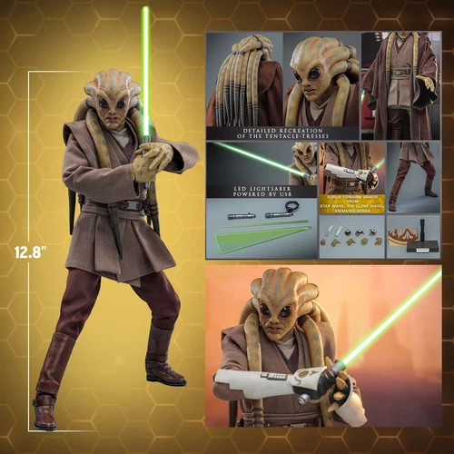 EN STOCK Nuevo Hot Toys MMS751 Star Wars Episodio III La Venganza de los Sith Kit Fisto