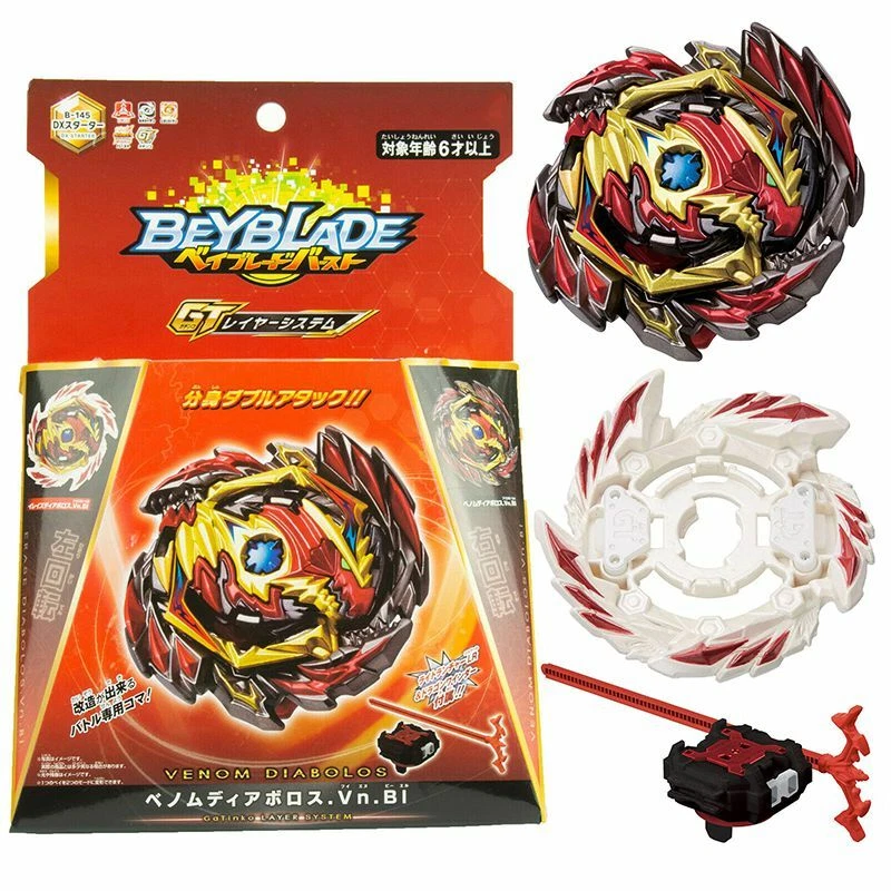 B-145GT Burst Beyblade DX Starter Venom Diabolos Vn Bl With Launcher Gifts  New