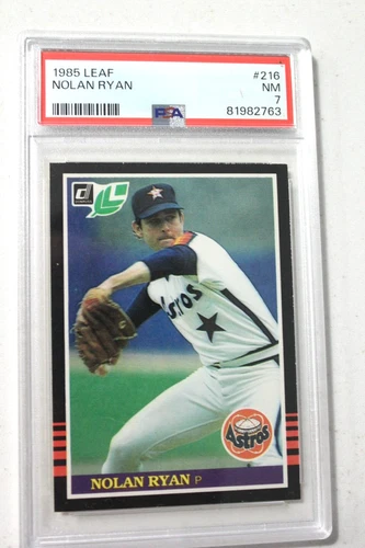 1985 LEAF #216 NOLAN RYAN Graded PSA 7 NM  HOF Houston Astros donruss SHARP!