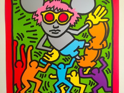 KEITH HARING ESTATE RARE 1993 LITHOGRAPH PRINT COLLECTOR POSTER
