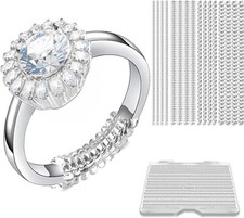 Ring Sizer, 16 Pack 2 Sizes Any Sizer, Invisible Ring Adjuster for Loose Rings W