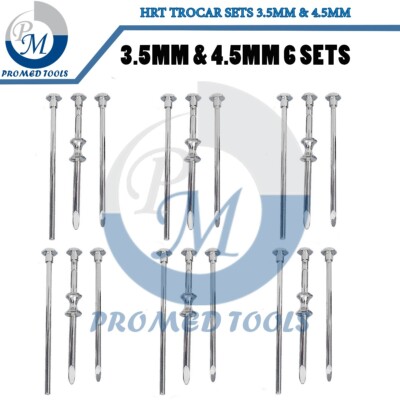 HRT Trocar 3.5mm and 4.5mm Hormone Replacement Pellet Insertion Trocars 6 Sets