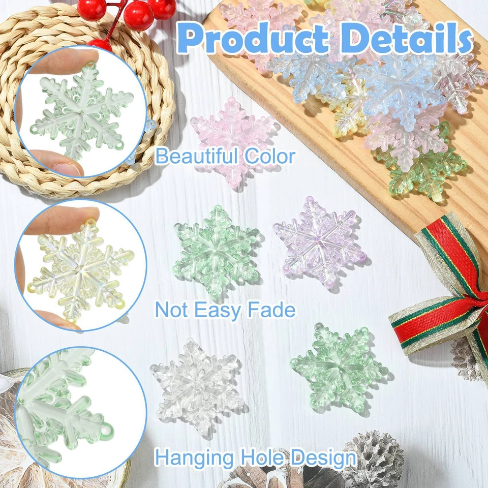 30 piezas Eslabones componentes de araña de acrílico transparente y luminoso, brillan en la oscuridad Foto 4 de 4