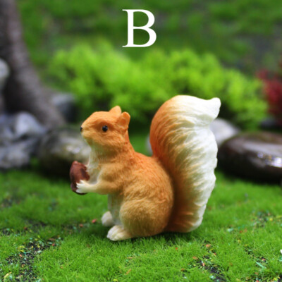 1x Garden Resin Simulation Squirrel Micro-landscaping Ornaments Cute Flower Pots