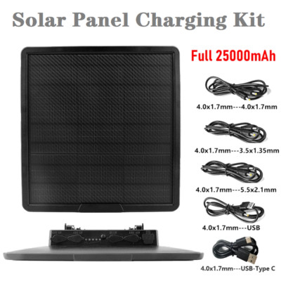 25000mAh Capacity Solar Power Panel Charging Kit Type-C IP66