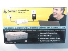 New Sealed CORINEX POWERLINE ROUTER Secure Cable/DSL Connection To Powerline H
