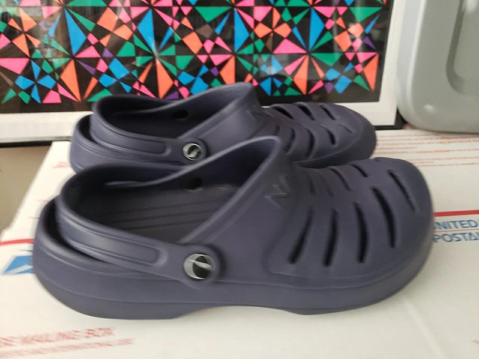 Sandalias impermeables de goma Nautica Slides para hombre 11 River Edge azul marino (T3#10) Foto 3 de 4