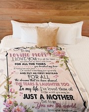 Custom Ideal To My Loving Mom From Daughter Flower Blanket Cozy Premium Blanket