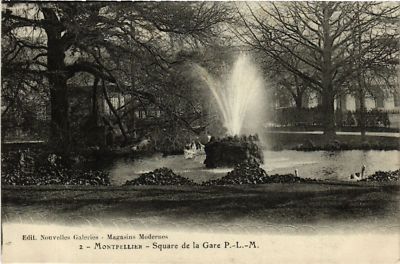 CPA AK MONTPELLIER - Square de la Gare P.-L.-M (518828)