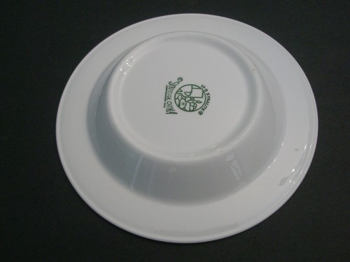 Syracuse China Dinner Plate Pasta Bowl 17-D Syralite Pink Bud Green Leaf EUC - Imagen 5 de 5