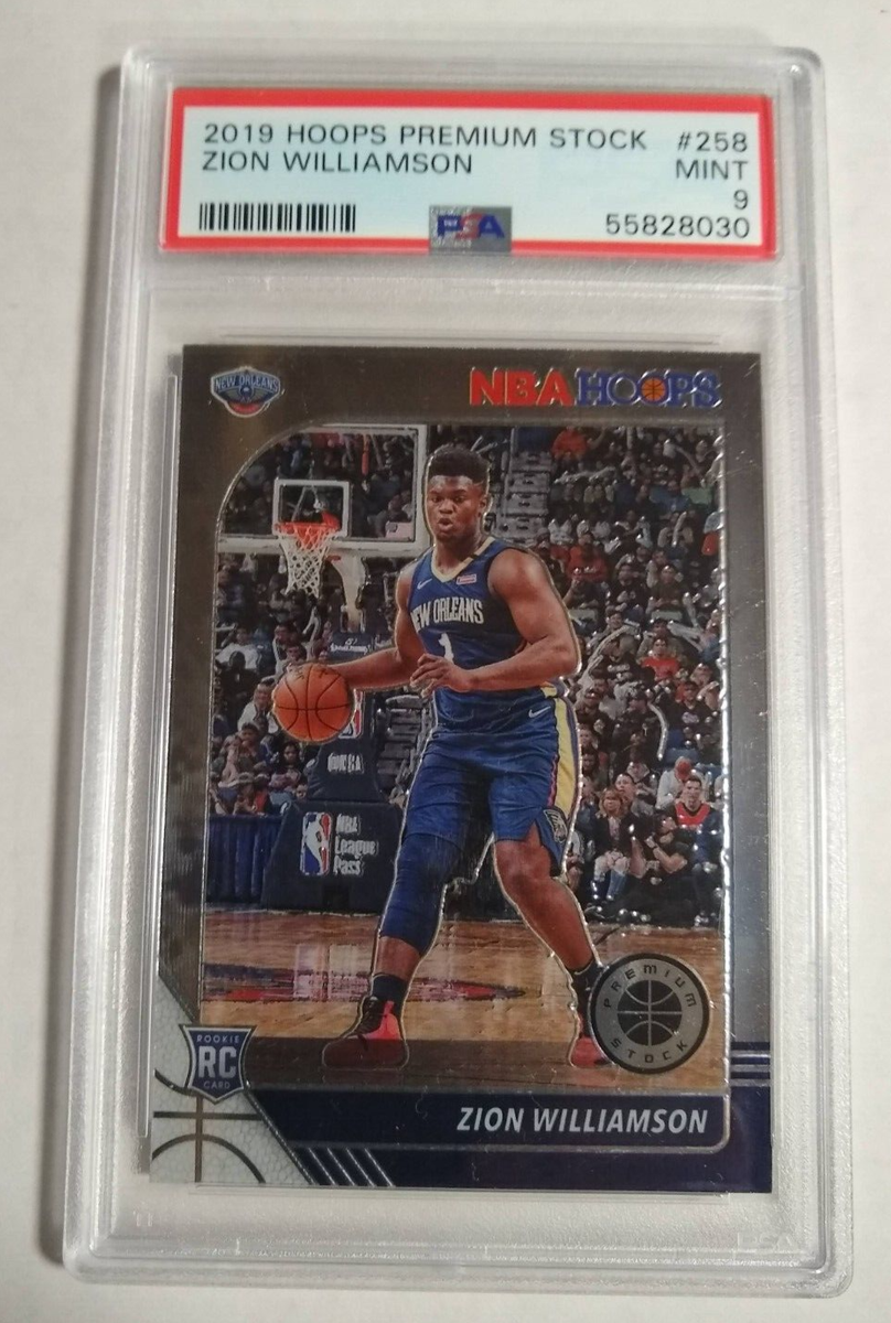2019 Hoops Premium Stock Zion Williamson PSA Mint 9 #258 Pelicans