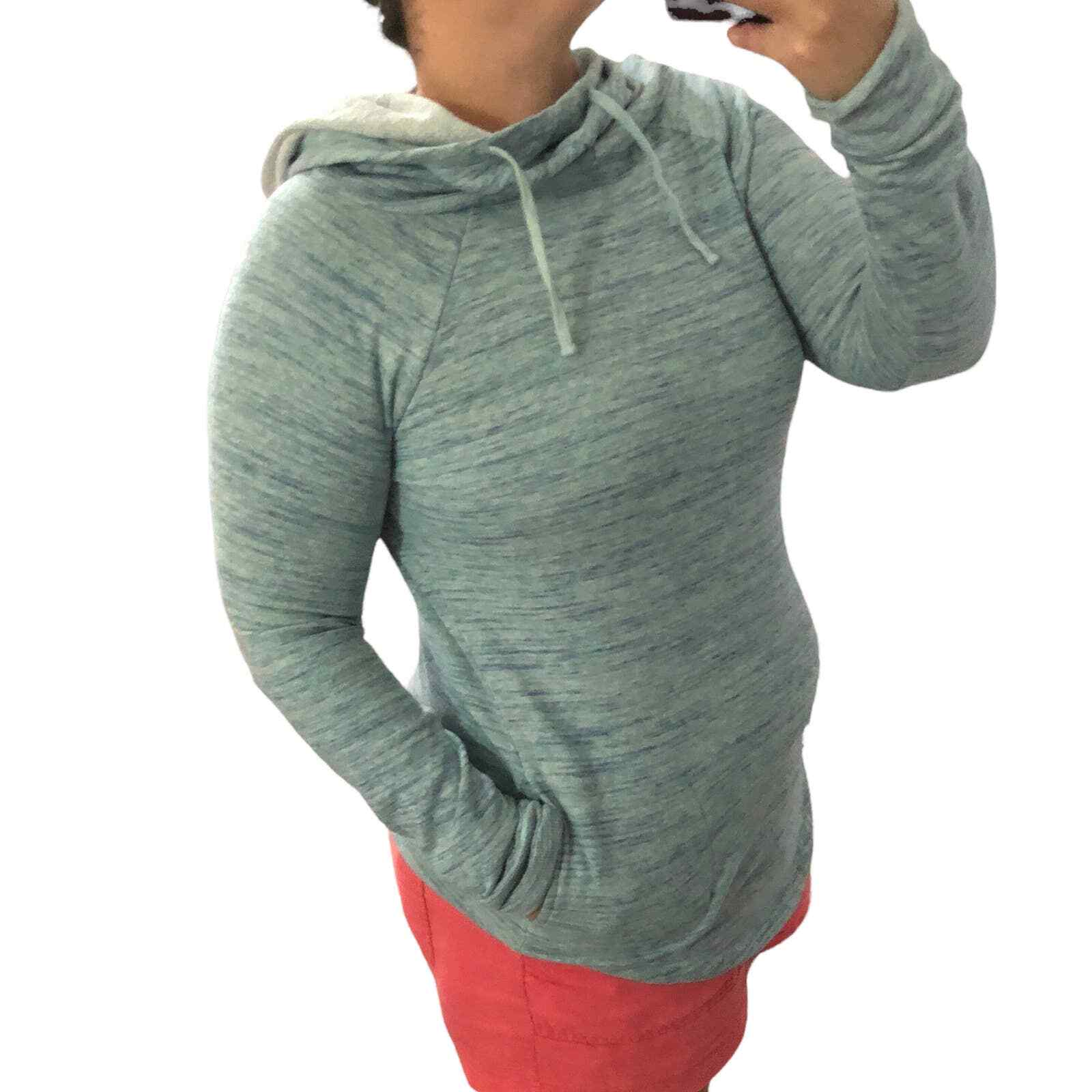 Mossimo Soft Blue Heathered Cowl Neck 