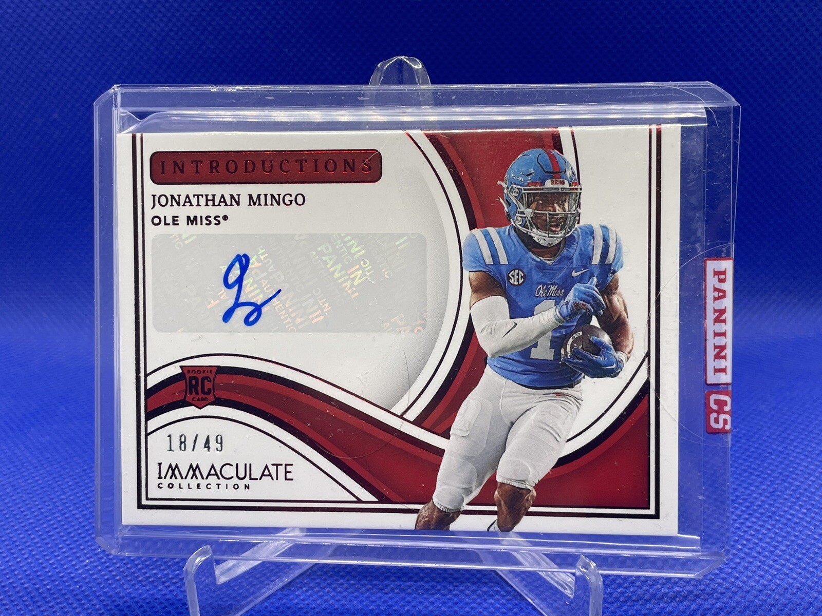 Jonathan Mingo Panini Immaculate Collection Collegiate Immaculate Introductions Autographs #IIJM Base