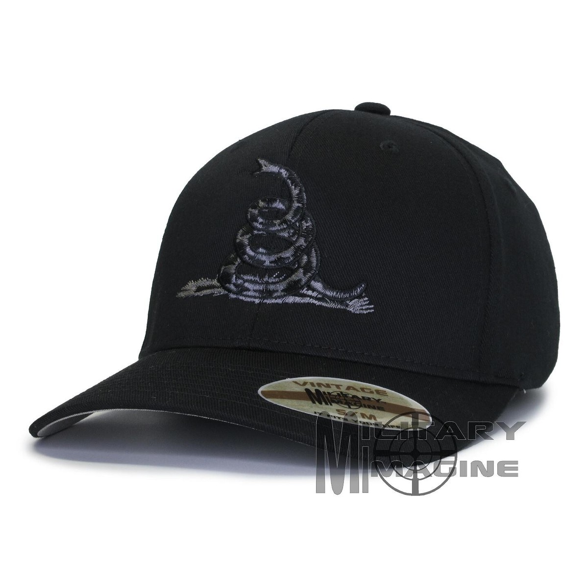Snake 1791 Rattlesnake Embroidered Logo 2A hat Black / Gray