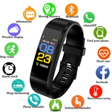 USA Sports Fitness Tracker Watch Heart Rate Blood Pleasure Activity Monitor 13