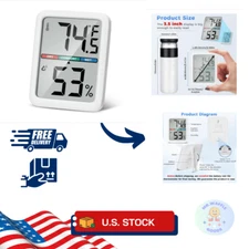 Large LCD Screen Easy Read,Digital Thermometer-Hygrometer-Humidity-High Accuracy
