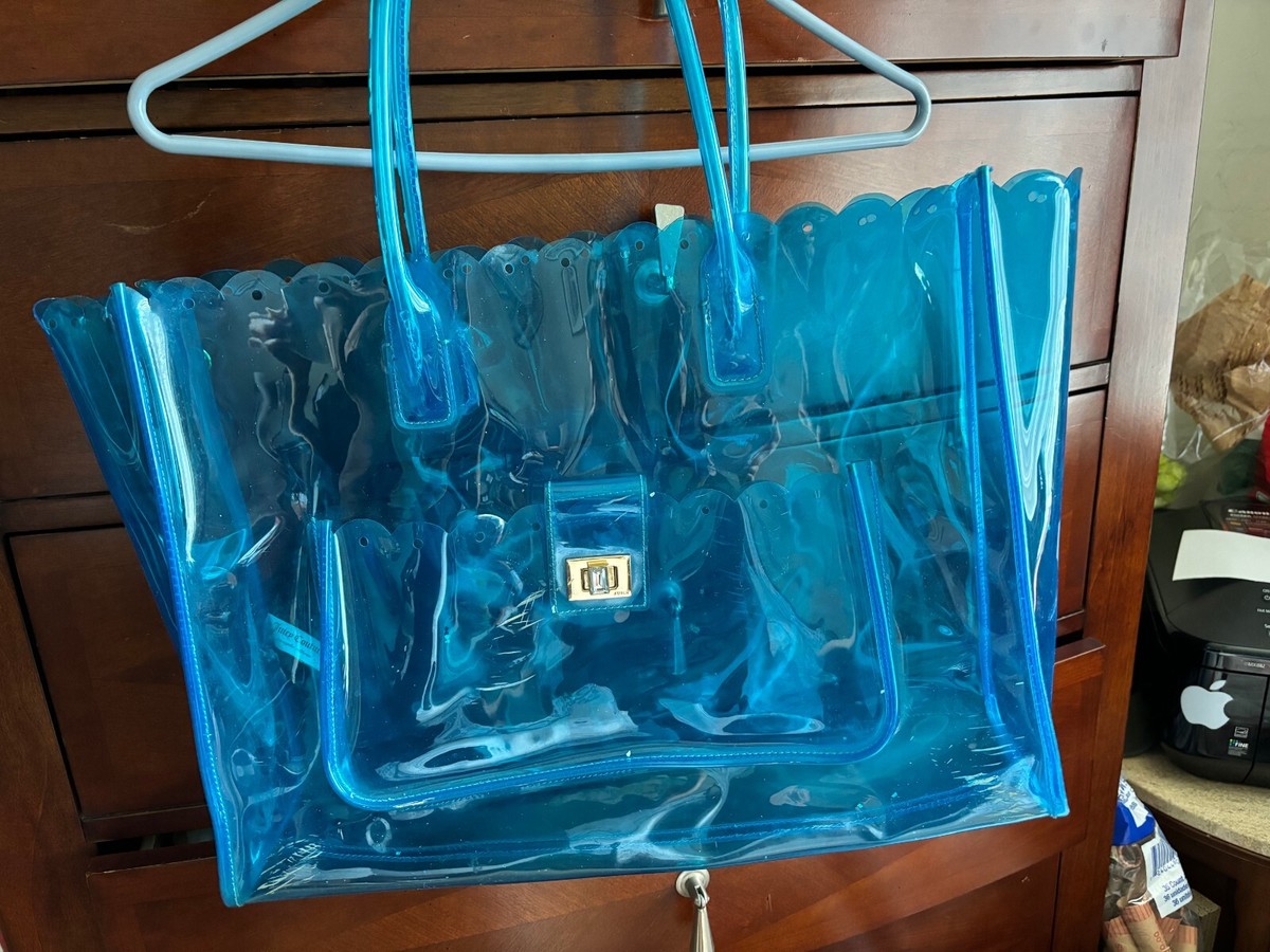 Juicy Couture Beach Jelly Tote Bag Clear Blue Large