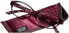 FOSTER GRANT Monica Magenta Plastic Frames Reading Glasses 1.25