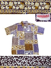 Cool  Clean TRUE Vintage ALOHAWAII Cotton Hawaiian Aloha Shirt Large 60s 70s 