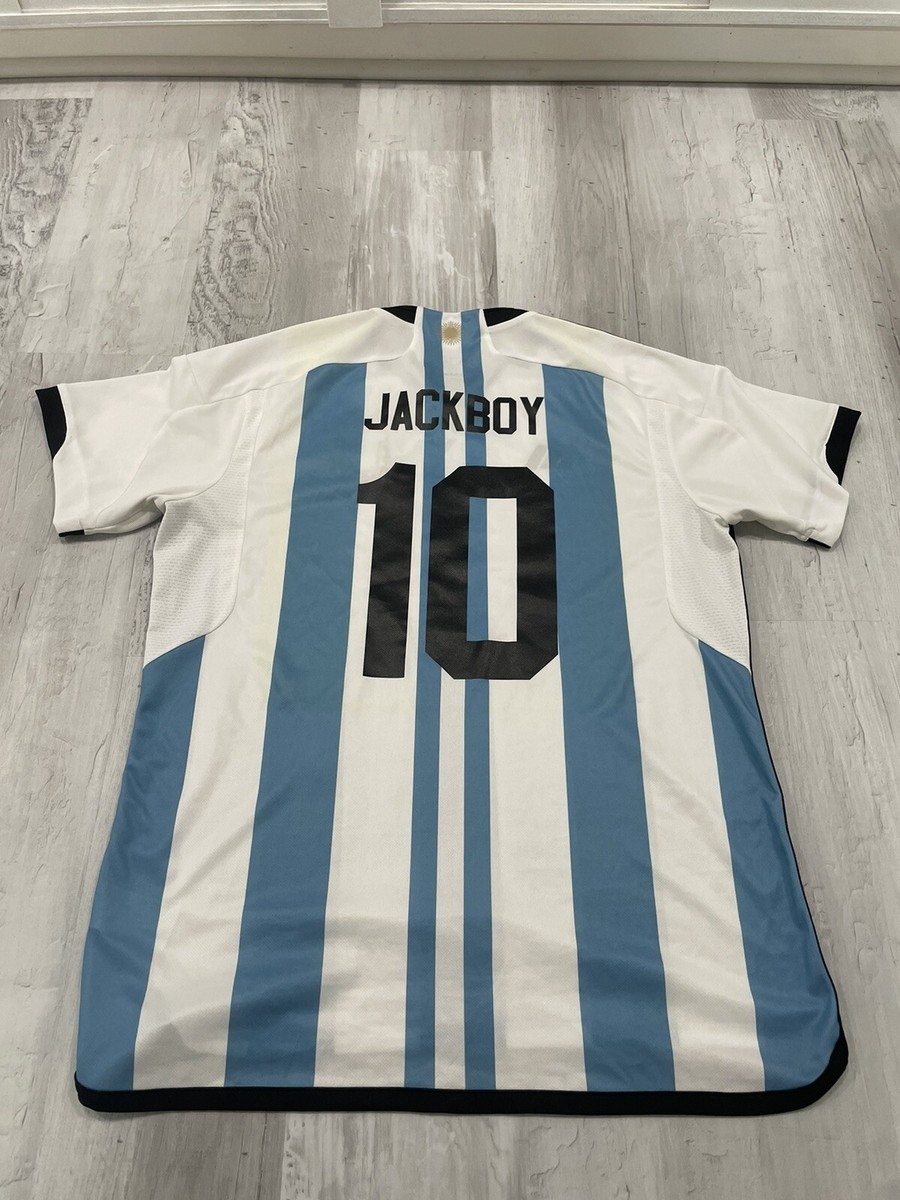 adidas Argentina World Cup Men's Jersey, XL - Blue/White Custom