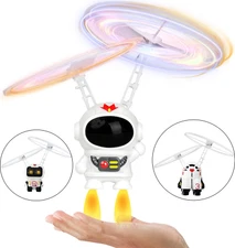 Hand Operated Spaceman Flying Robot Toy Motion Sensor Helicopter Boy Girl Gift
