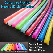 Getrennte LED Neon Flex Lichtstreifen Abdeckung 6/8/12mm Silikonstreifen Stripe