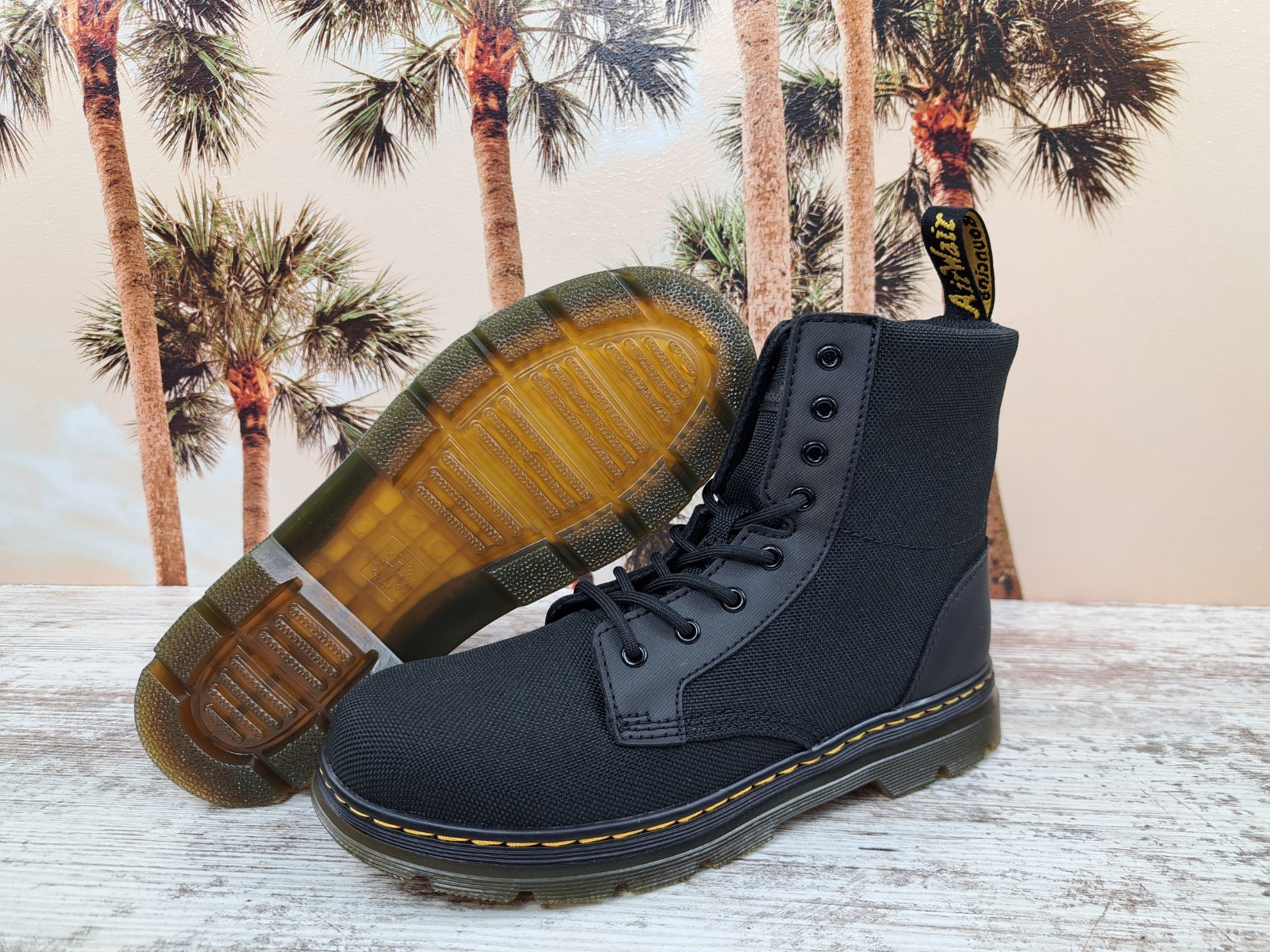 Dr. Doc Martens Combs Canvas Utility Combat Boots Black Women's Size 5 NEW thumbnail 7