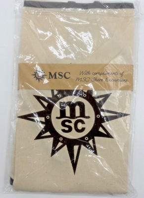 MSC Cruise Lines Apron Beige/Brown Logo Kitchen New in Package Rare