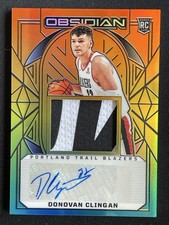 Donovan Clingan 2024-25 Panini Obsidian Rookie Patch Hot Springs Auto RC /15