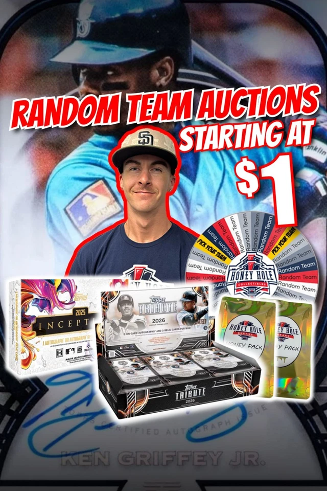 BASEBALL BREAKS, '26  Tribute, '25 Inception Honey Packs Starting at $1