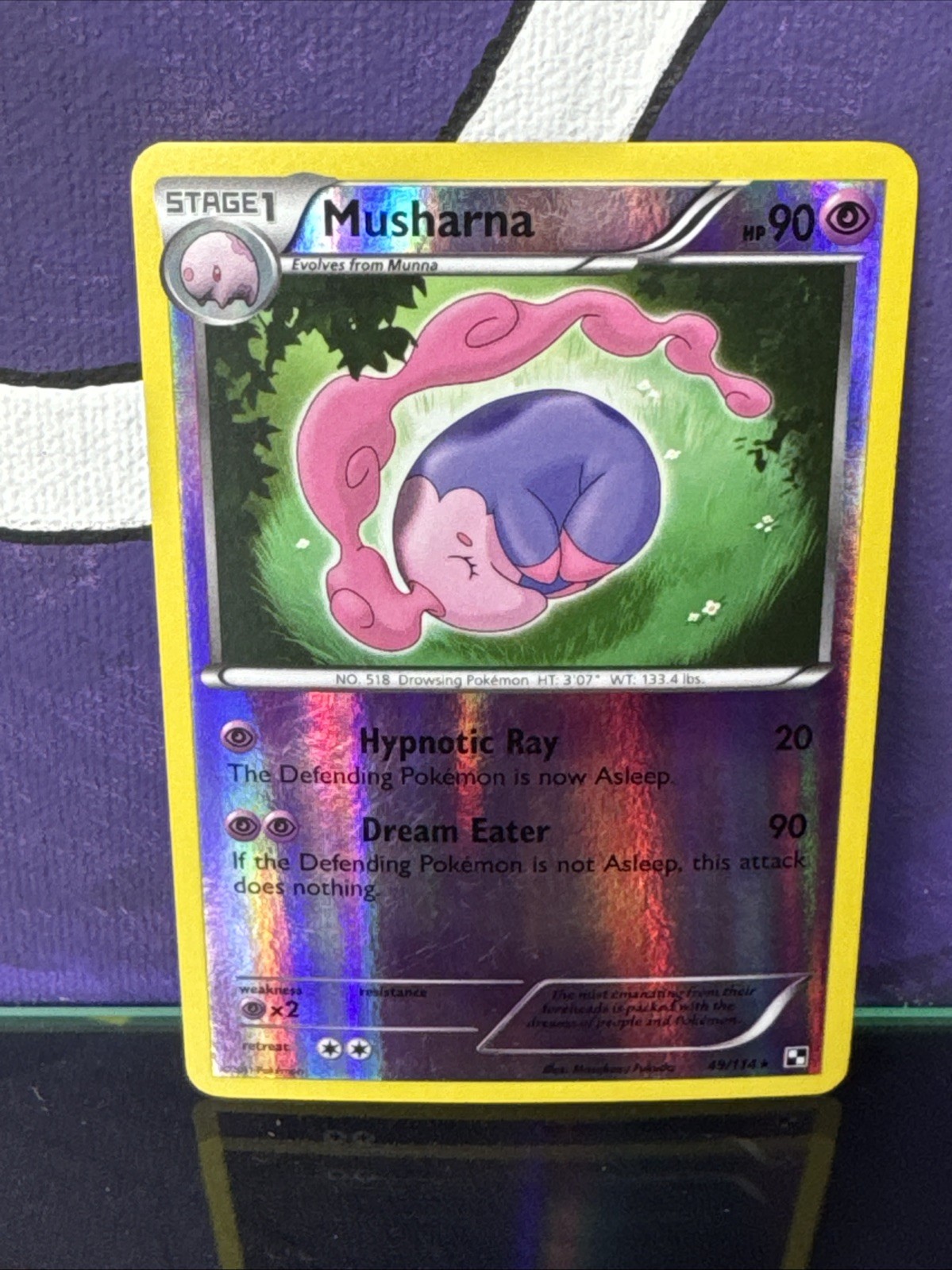 Musharna 49/114 Black & White Reverse Holo LP Pokémon