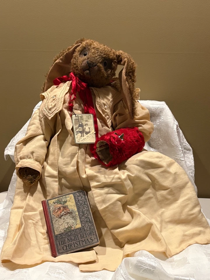 "Marry" 2008 Christmas Mohair Rabbit” by Lori A. Baker Corelis - Image 3 of 4