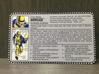 1992 GI JOE BARRICADE v1 FILE CARD Hasbro Accessory Original Vintage