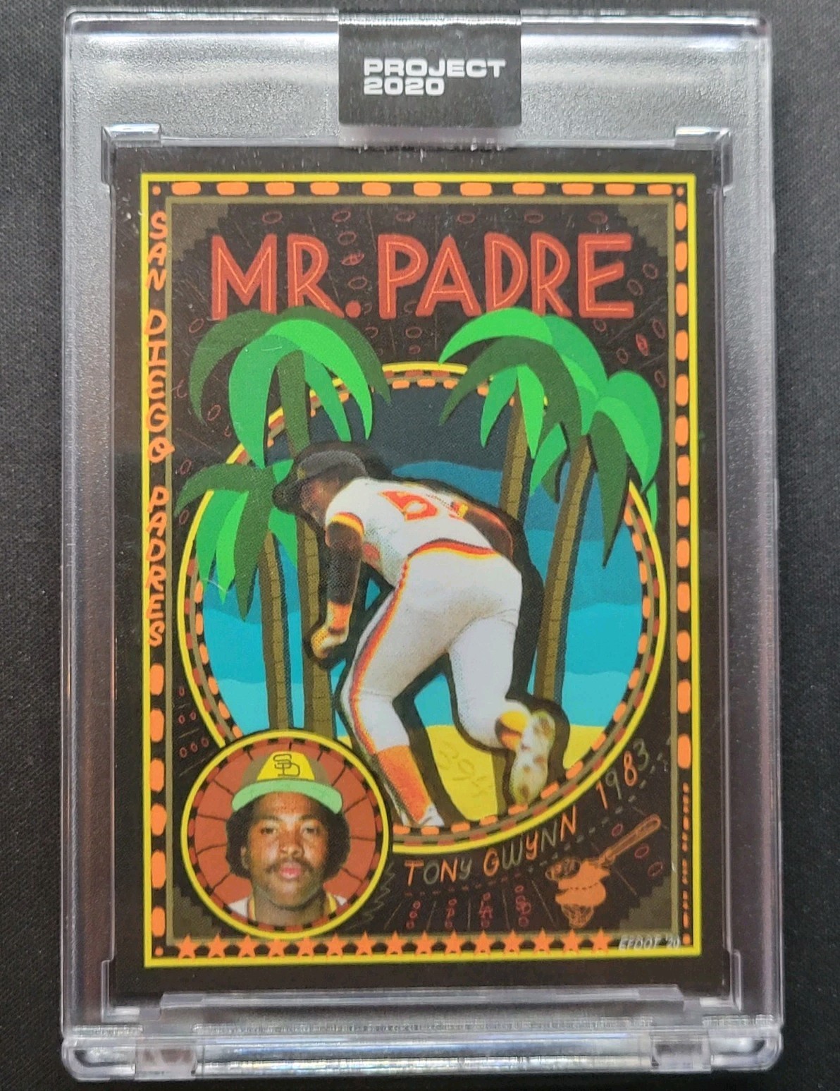 2020 TOPPS PROJECT 2020 TONY GWYNN #94 1983 TOPPS BY EFDOT SAN DIEGO PADRES HOF