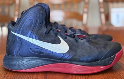 Nike Mens Zoom Hyperfuse 2012 525022-401 Navy Blue Red Sneaker Shoes Size 11.5