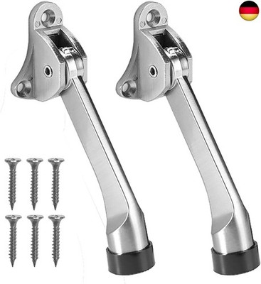 2 Stücke Türfeststeller,One Touch Verstellbarer Metall Türstopper,Zinklegierung 