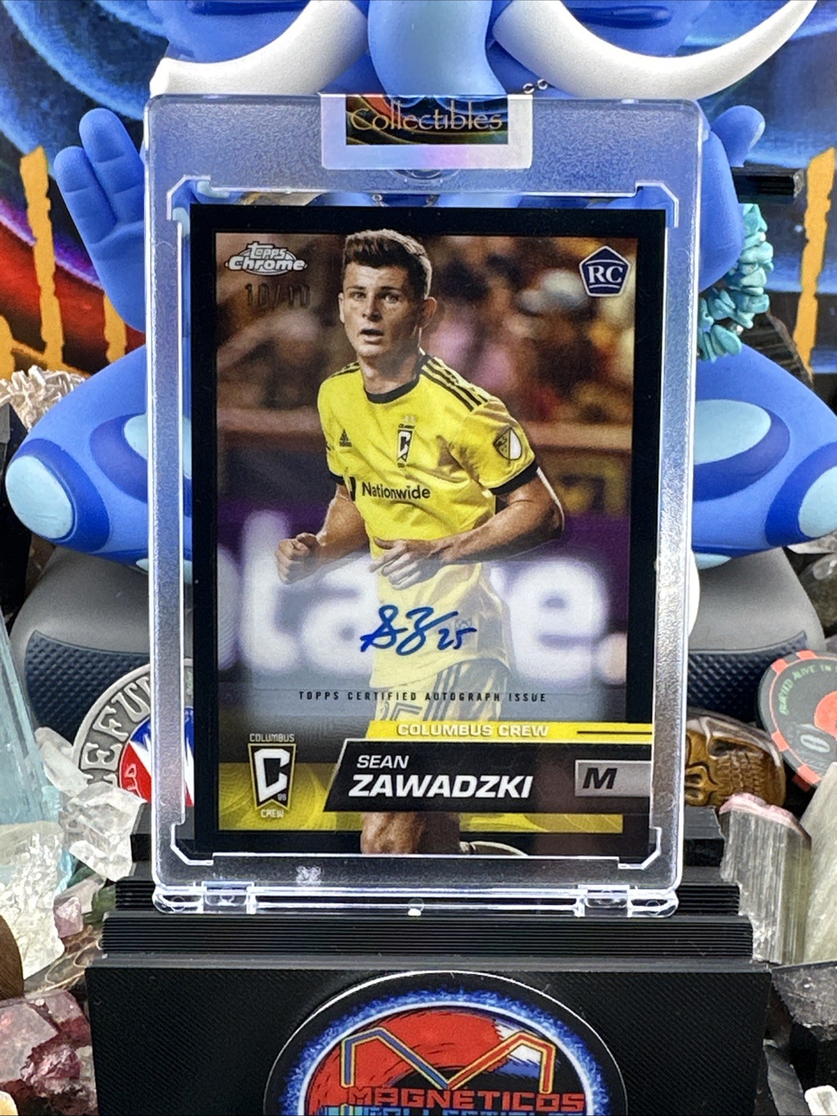 2023 Topps Chrome MLS - Sean Zawadzki #138 RC, Black Refractor Auto 10/10 - Crew