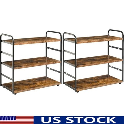 Bathroom Counter Organizer Tiered Shelf Space Saver Easy Assembly Iron Wood New