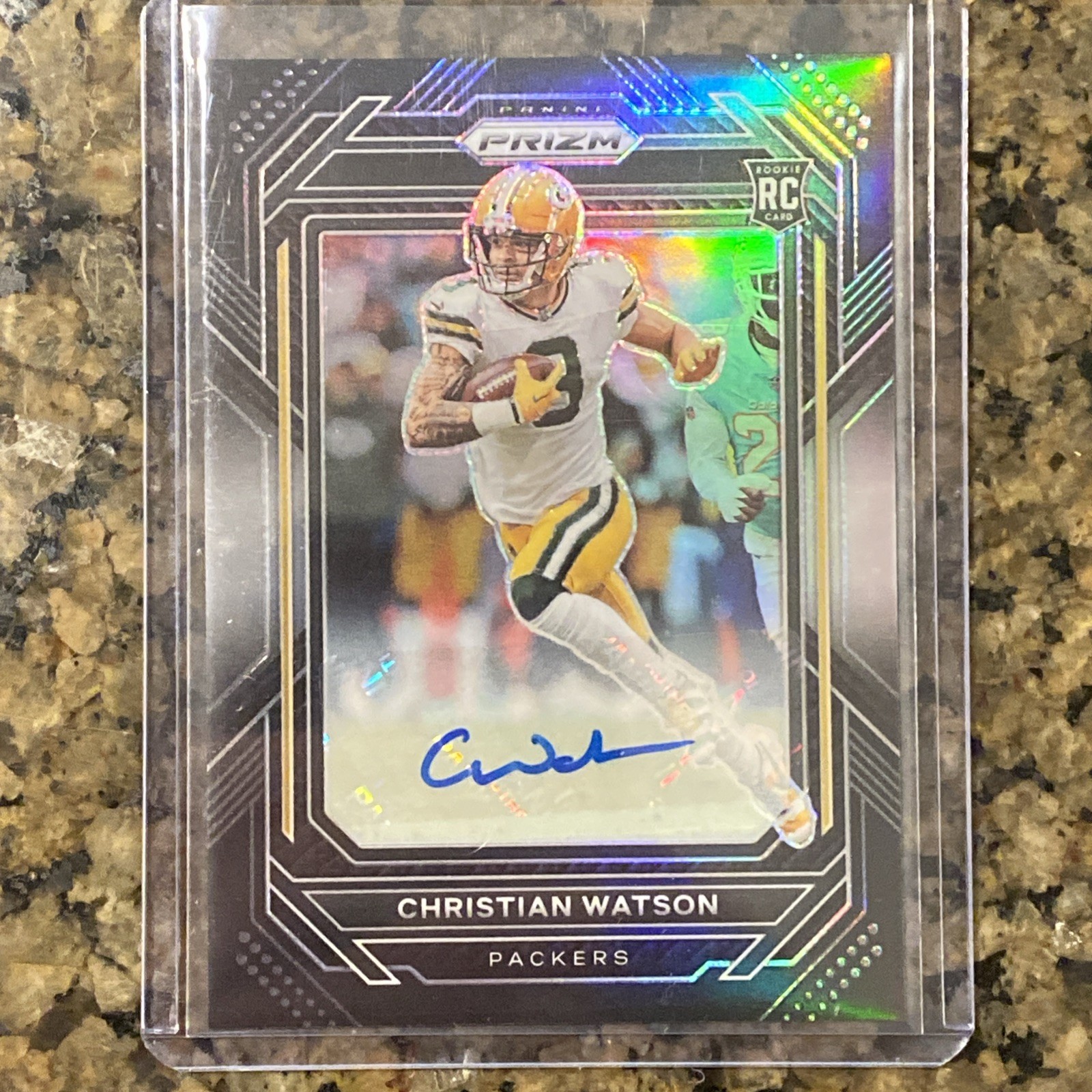 Christian Watson Panini Chronicles Prizm Black #PB18 Signature