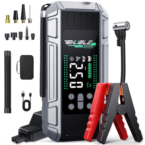 10000A Car Jump Starter Power Bank 24800mAh With Air Compressor Battery Booster