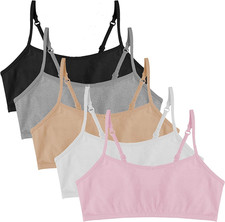 Cotton Girls Training Bra - Crop Cami Training Bras for Girls with Adjustable St