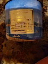 KIRKLANDS HOME Boardwalk Collection GOLDEN SUMMER DAY3-Wick Jar Candle 14oz. New