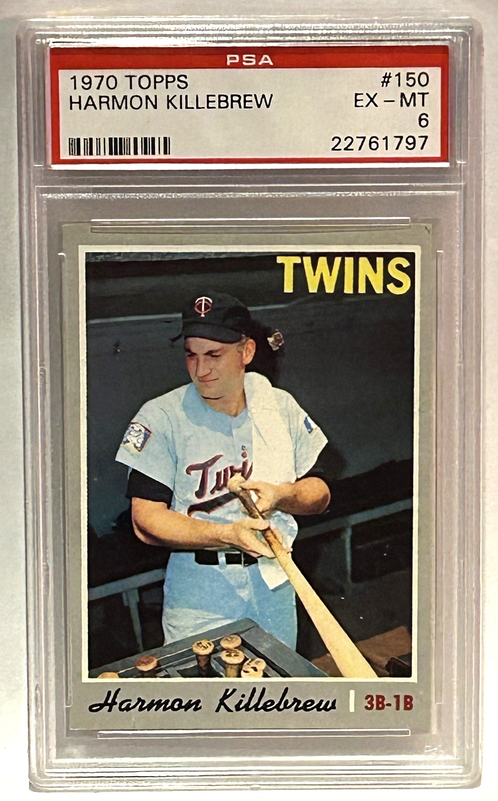A 1970 Topps #150 Harmon Killebrew PSA Graded EX-MT 6 MLB Trading Card