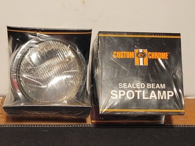 Custom Chrome Beam Spotlamp 12 Volt 4.5'' Safety Bar Lights (New) (Set Of 2)