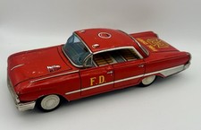 Vintage Blechspielzeug Fire Chief F.D. Auto Made In Japan 1960er Jahre Vintage