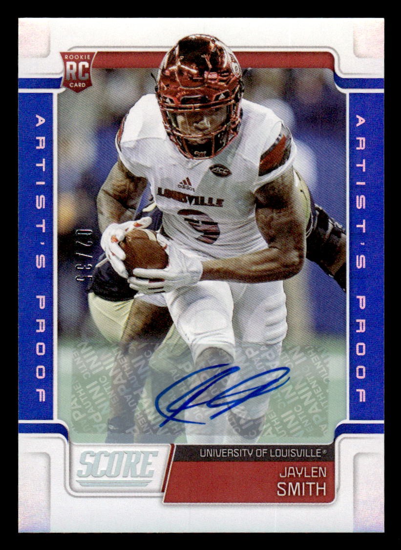 2019 SCORE JAYLEN SMITH 429 RC SIGNATURES ARTIST'S PROOF AUTOGRAPH /35 CARDINALS